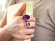 Large Amethyst Ring Yellow Gold for Sale