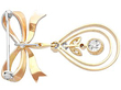 1920s White Gold Diamond Bow Brooch