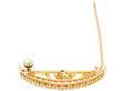 Crescent Floral Brooch with Diamonds open