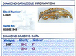 Crescent Floral Brooch with Diamonds for Sale Grading card