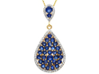Multi Sapphire Pendant in Yellow Gold