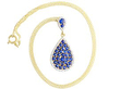 Multi Sapphire Pendant in Yellow Gold
