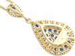 Multi Sapphire Pendant in Yellow Gold reverse