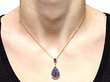 Multi Sapphire Pendant in Yellow Gold wearing