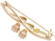 Art Nouveau Style Diamond Brooch reverse 