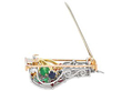 Unusual Rare Gemstone Brooch open