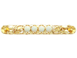Art Nouveau Opal Gold Bar Brooch