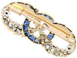 Sapphire Diamond and Pearl Brooch reverse 