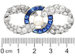 Sapphire Diamond and Pearl Brooch ruler 