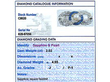Grading Report Card for Sapphire Diamond and Pearl Brooch