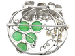 Vintage Chrysoprase and Pearl Brooch reverse 