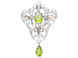 Antique Peridot Pendant Brooch