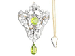 Antique Peridot Pendant Brooch chain detached