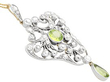 Antique Peridot Pendant Brooch in yellow gold