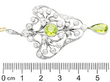 Antique Peridot Pendant Brooch ruler
