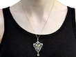 Antique Peridot Pendant wearing