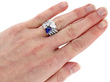 Sapphire and Diamond Cocktail Ring on the Hand