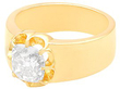 Yellow Gold Diamond Gents Ring