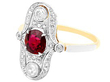 Edwardian Ruby and Diamond Dress Ring