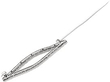 Onyx brooch with diamonds pin open