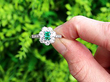 Emerald Cut Emerald Ring with Diamonds