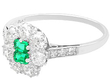Emerald Cut Emerald Ring with Diamonds