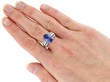 Sapphire Cocktail Ring with Diamonds wearing