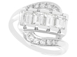 Emerald Cut Diamond Twist Ring
