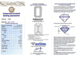 Emerald Cut Diamond Twist Ring Certificate 
