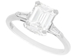 Emerald Cut Engagement Ring Platinum