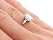 Engagement Ring Platinum wearing