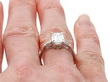 diamond Engagement Ring Platinum wearing