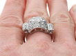 Wearing Platinum Art Deco Ring with Diamonds