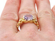 Rare Pale Amethyst Ring wearing