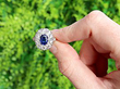1920s Sapphire Cluster Ring in Gold Natural Light