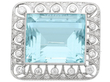 1920s Aquamarine Diamond Brooch for Sale