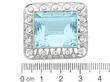 1920s Aquamarine Diamond Brooch ruler