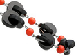 Vintage Onyx and Coral Necklace 