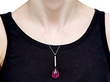 Wearing Pink Tourmaline Necklace