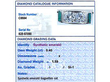 Diamond Ring with Synthetic Emeralds grading card