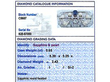 Sapphire Diamond and Pearl Brooch grading card 