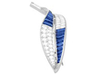 Sapphire and Diamond Leaf Brooch in platinum