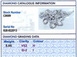 Diamond Floral Bouquet Brooch grading card