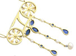 Art Nouveau Necklace in Gold with Sapphires and Pearls Reverse