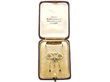 Art Nouveau Necklace in Gold with Sapphires and Pearls box