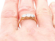 Yellow Gold Diamond Ring with Platinum Setting wearing