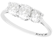 1920s 3 Stone Diamond Ring in White Gold