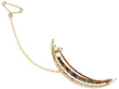 Sapphire Crescent Brooch in Yellow Gold reverse 