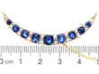 Sapphire Crescent Brooch in Yellow Gold size