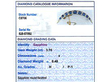 Sapphire Crescent Brooch in Yellow Gold grading card